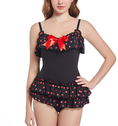 Landgenie Cotton Women Polka Dots Onesie - Mini - landofgenie