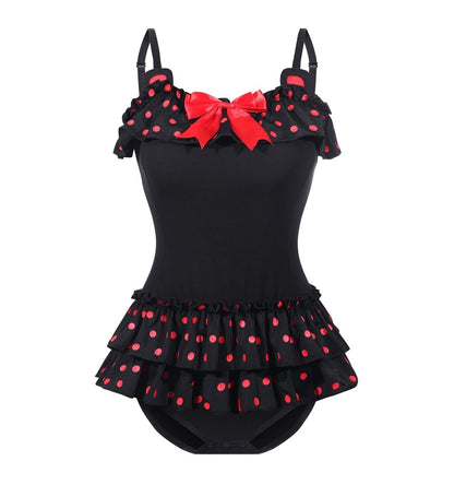 Landgenie Cotton Women Polka Dots Onesie - Mini - landofgenie