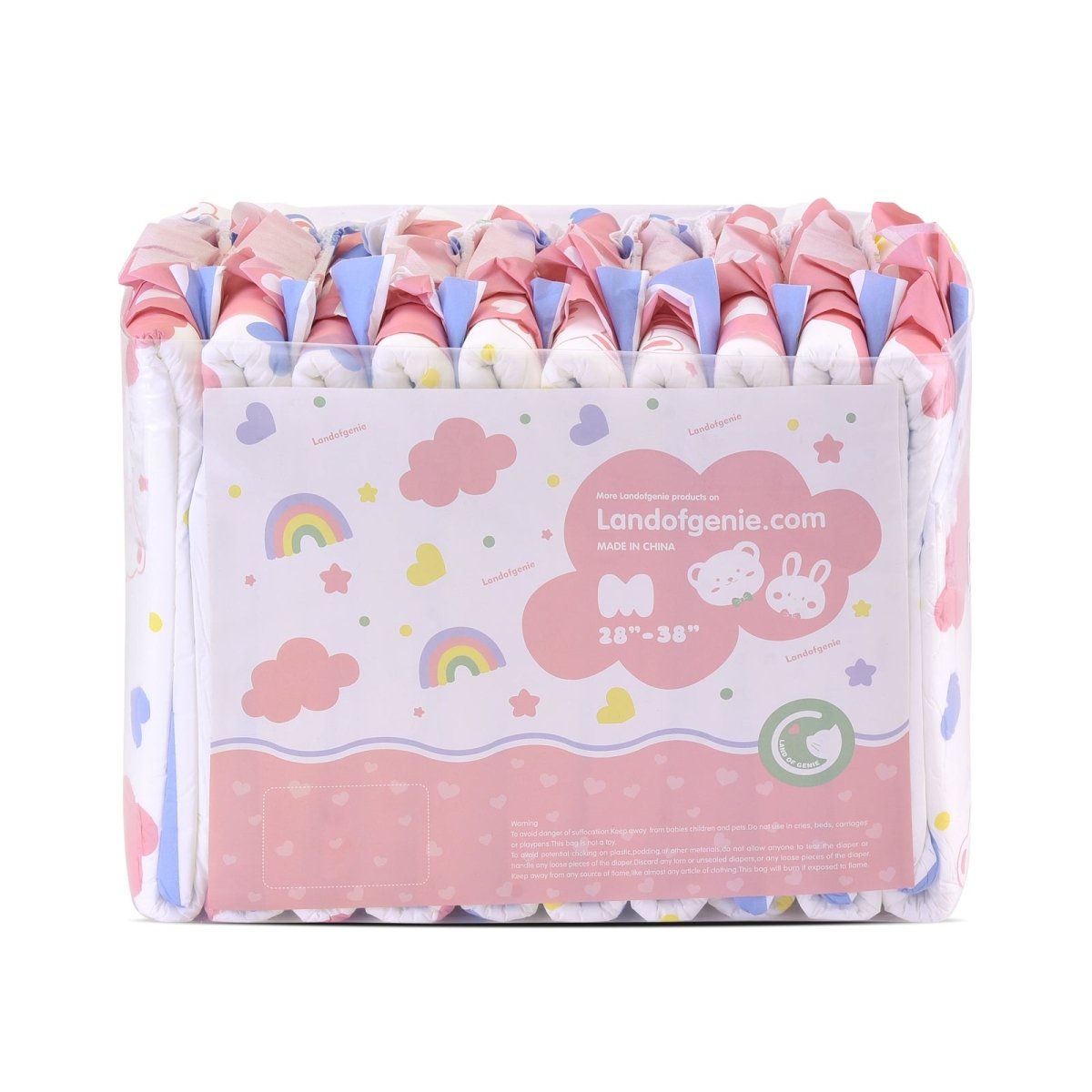 Landofgenie Adult ABDL Diapers Overnight Adult Diapers With 10 Pieces - Anime Bunny and Bear - landofgenie