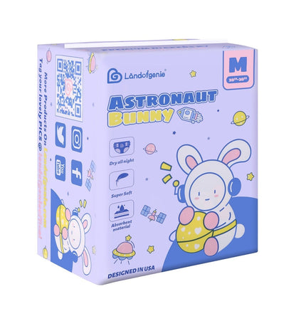 Landofgenie Adult ABDL Diapers Overnight Adult Diapers With 10 Pieces - Astronaut Bunny - landofgenie