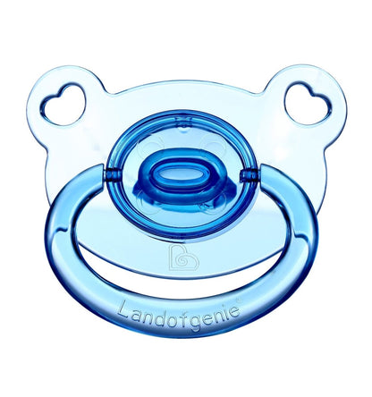 Landofgenie Adult Sized Gloss Pacifier - Pink & Blue Bear Paci - landofgenie