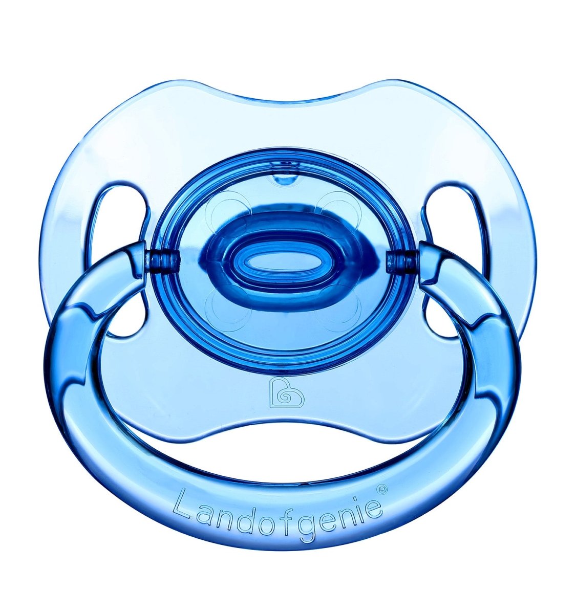 Landofgenie Adult Sized Gloss Pacifier - Pink & Blue Bone Paci - landofgenie