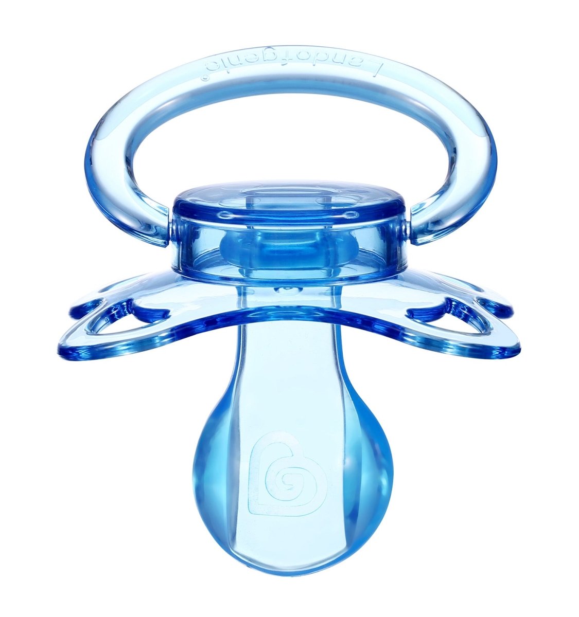 Landofgenie Adult Sized Gloss Pacifier - Pink & Blue Moon Paci - landofgenie
