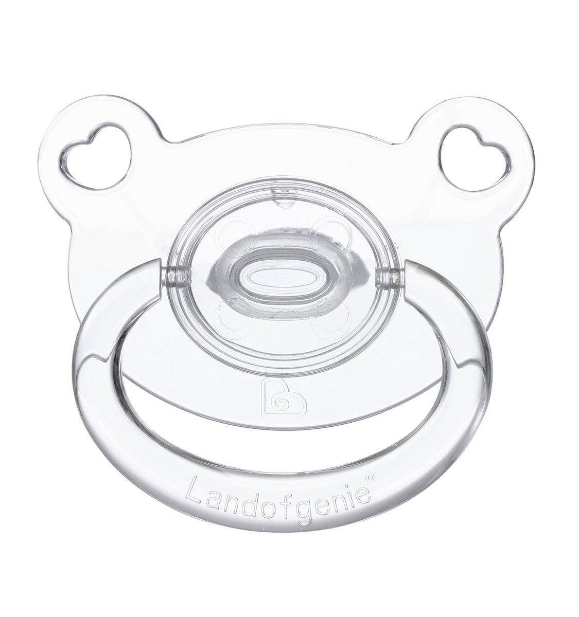Landofgenie Adult Sized Gloss Pacifier - White & Black Bear Paci - landofgenie