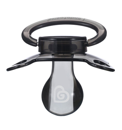 Landofgenie Adult Sized Gloss Pacifier - White & Black Bear Paci - landofgenie