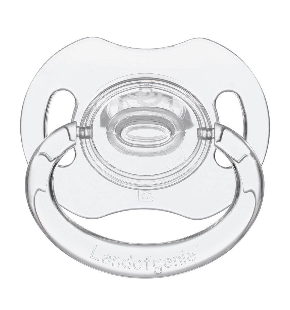 Landofgenie Adult Sized Gloss Pacifier - White & Black Bone Paci - landofgenie