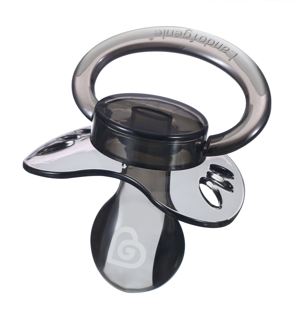 Landofgenie Adult Sized Gloss Pacifier - White & Black Butterfly Paci - landofgenie