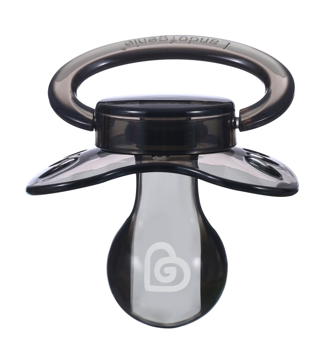 Landofgenie Adult Sized Gloss Pacifier - White & Black Butterfly Paci - landofgenie