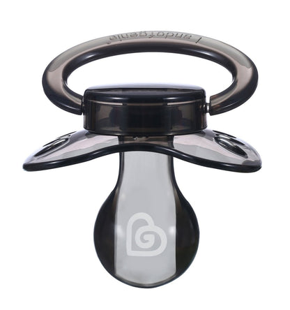 Landofgenie Adult Sized Gloss Pacifier - White & Black Butterfly Paci - landofgenie