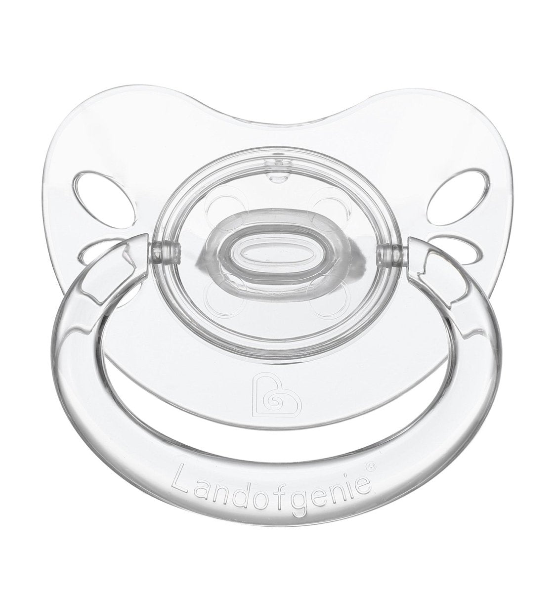 Landofgenie Adult Sized Gloss Pacifier - White & Black Butterfly Paci - landofgenie