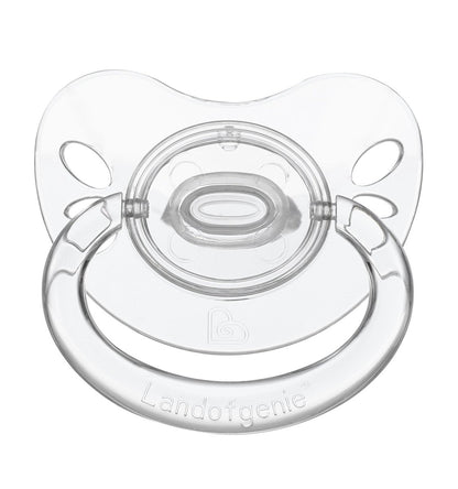 Landofgenie Adult Sized Gloss Pacifier - White & Black Butterfly Paci - landofgenie