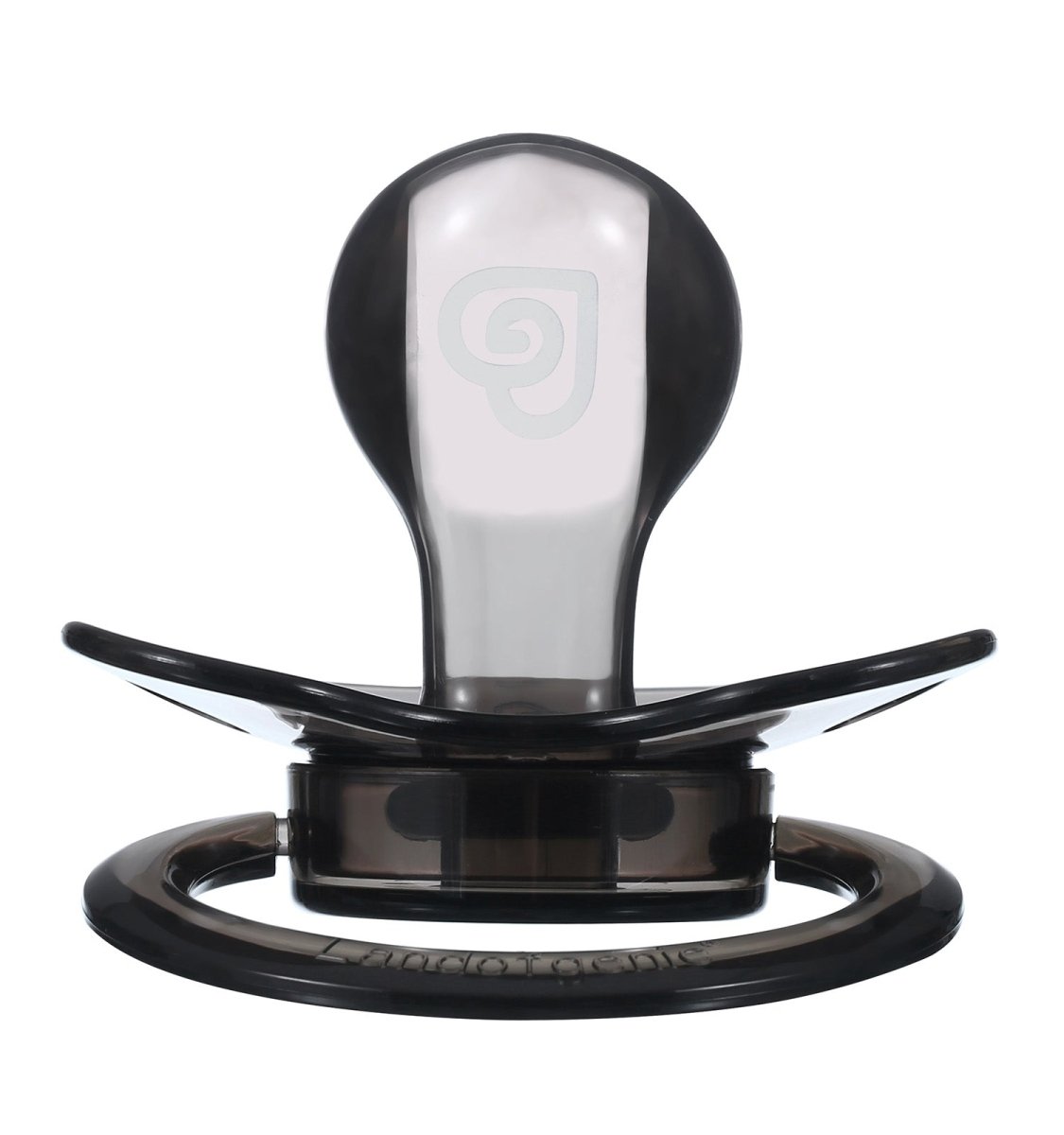 Landofgenie Adult Sized Gloss Pacifier - White & Black Butterfly Paci - landofgenie
