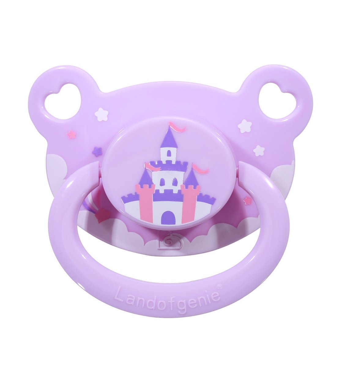 Landofgenie Adult Sized Print Pacifier - Pink & Purple Bear Paci - landofgenie