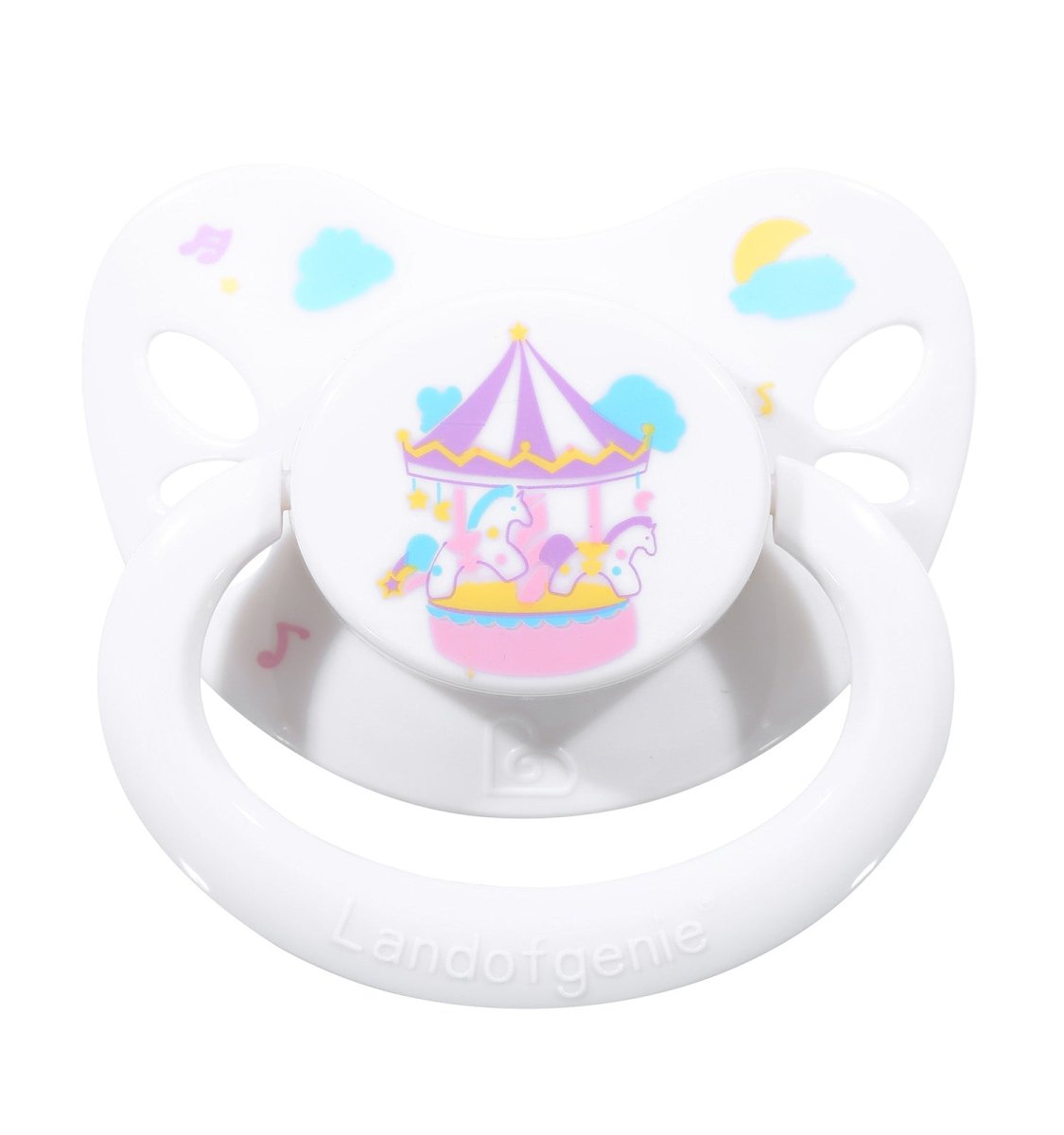Landofgenie Adult Sized Print Pacifier - White & Black Butterfly Paci - landofgenie