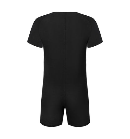 Landofgenie Basic Cotton Men One Piece Pajama - Black - landofgenie