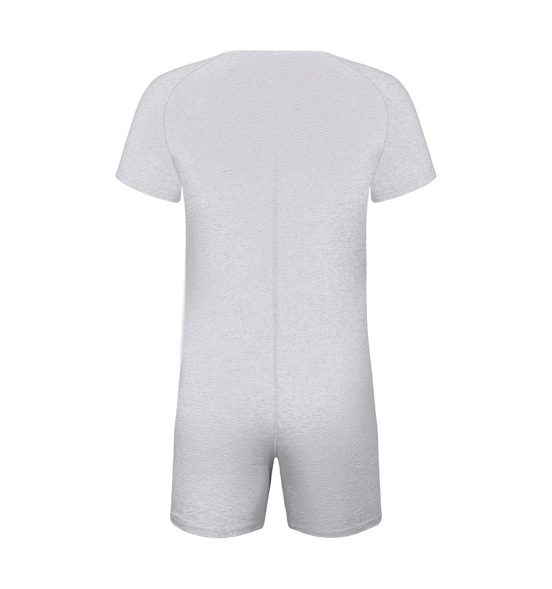 Landofgenie Basic Cotton Men One Piece Pajama - Light Gray - landofgenie