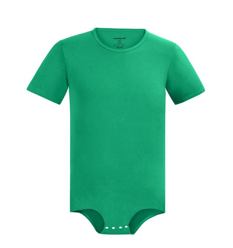Landofgenie Basic Men Cotton Green Bodysuit - landofgenie