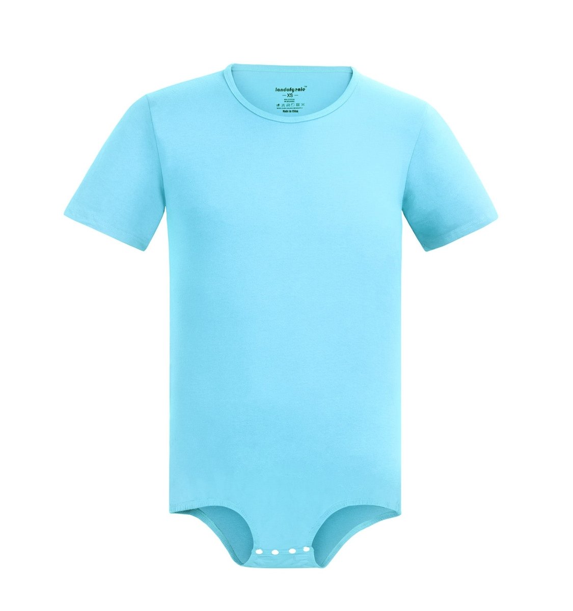 Landofgenie Basic Men Cotton Light Blue Bodysuit - landofgenie