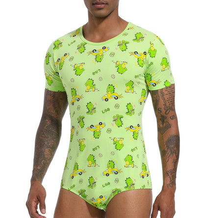 Landofgenie Men Print Onesie - Dino Rudy - landofgenie