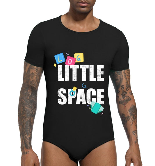 Landofgenie Mens Print Onesie -Black Littlespace - landofgenie