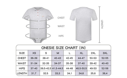 Landofgenie Mens Short Sleeve Bodysuit Crotch Shirt Romper Light Gray - Gentleman - landofgenie