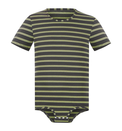 Landofgenie Mens Striped Onesie Short Sleeve Bodysuit - Basic Striped - landofgenie