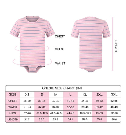 Landofgenie Mens Striped Onesie Short Sleeve Bodysuit - Stripe Men - landofgenie