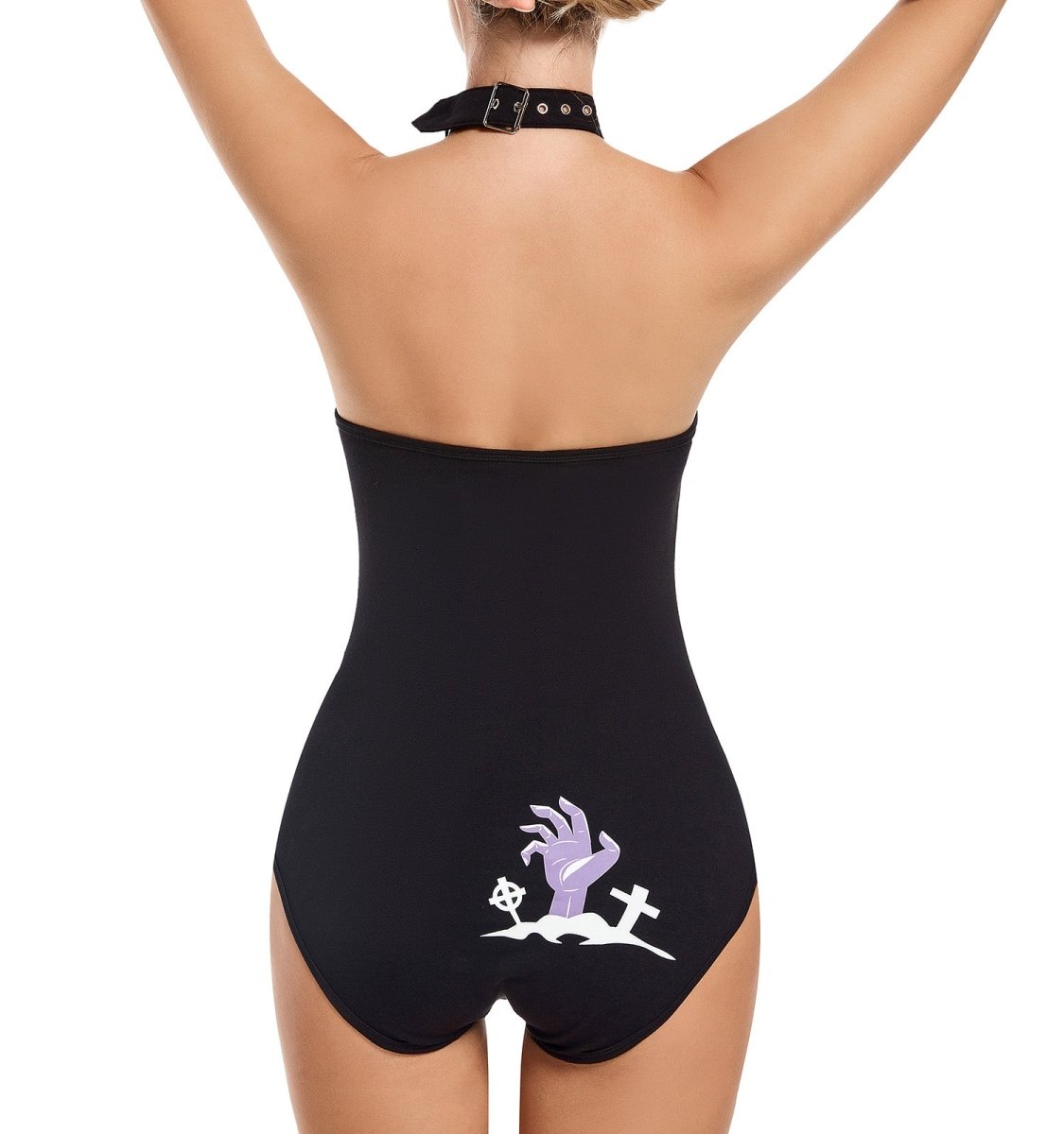 Landofgenie Women Glow onesie Halloween Party Dress- Spooky Party - landofgenie
