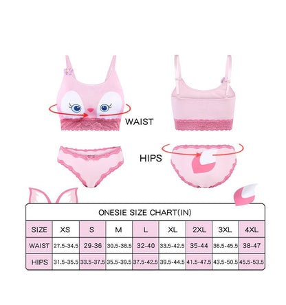 Landofgenie Women Lacy Trim Strap Lingerie Underwear Loungewear Set - Linabell - landofgenie