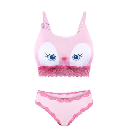 Landofgenie Women Lacy Trim Strap Lingerie Underwear Loungewear Set - Linabell - landofgenie