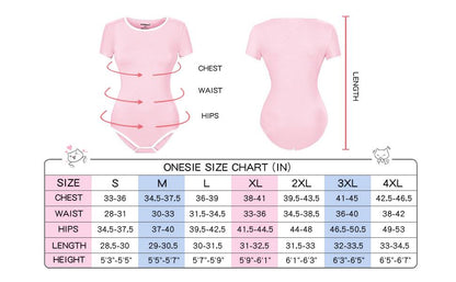 Landofgenie Womens Bodysuit ABDL Pink Onesie - landofgenie