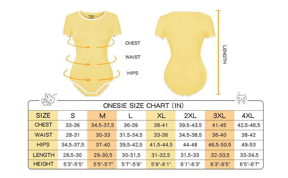 Landofgenie Womens Bodysuit ABDL Yellow Onesie - landofgenie