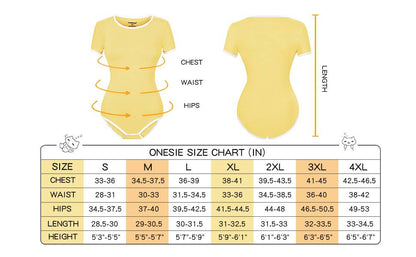 Landofgenie Womens Bodysuit ABDL Yellow Onesie - landofgenie